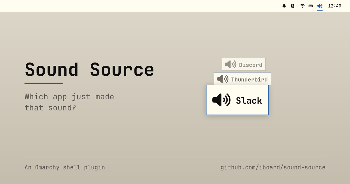 Omarchy Sound Source Plugin